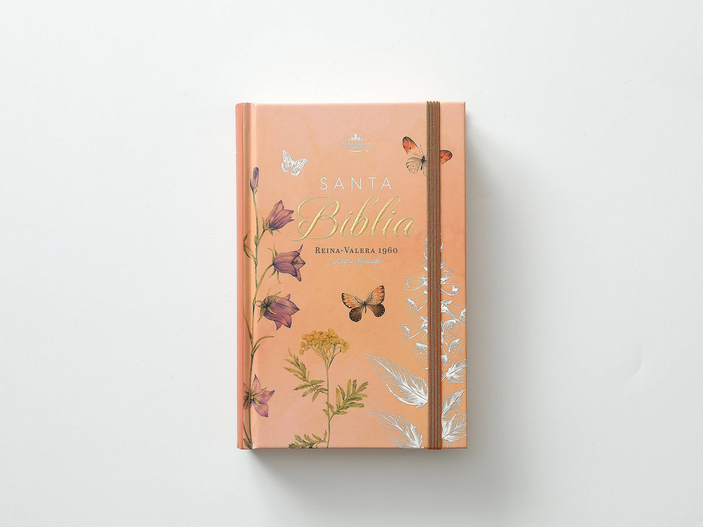 Biblia RVR60 Tamaño Manual Letra Grande Tapa dura con elástico: Primavera Coral - The Perfect Gift