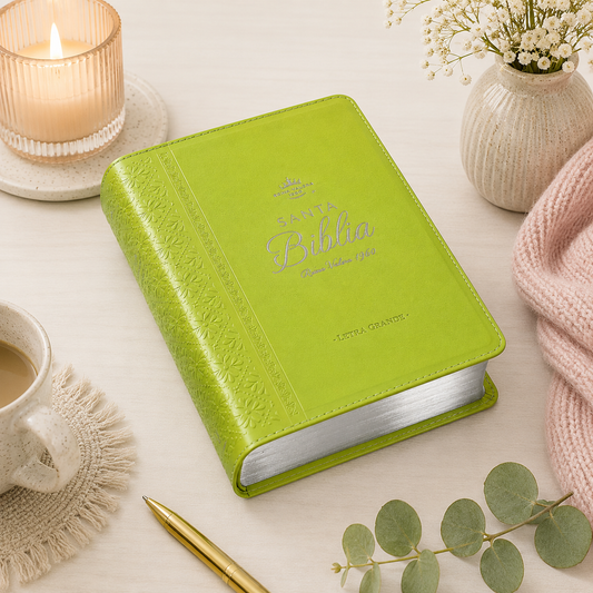 Biblia RVR60 Tamaño Compacto Letra Grande Neoclassic / Verde Lima