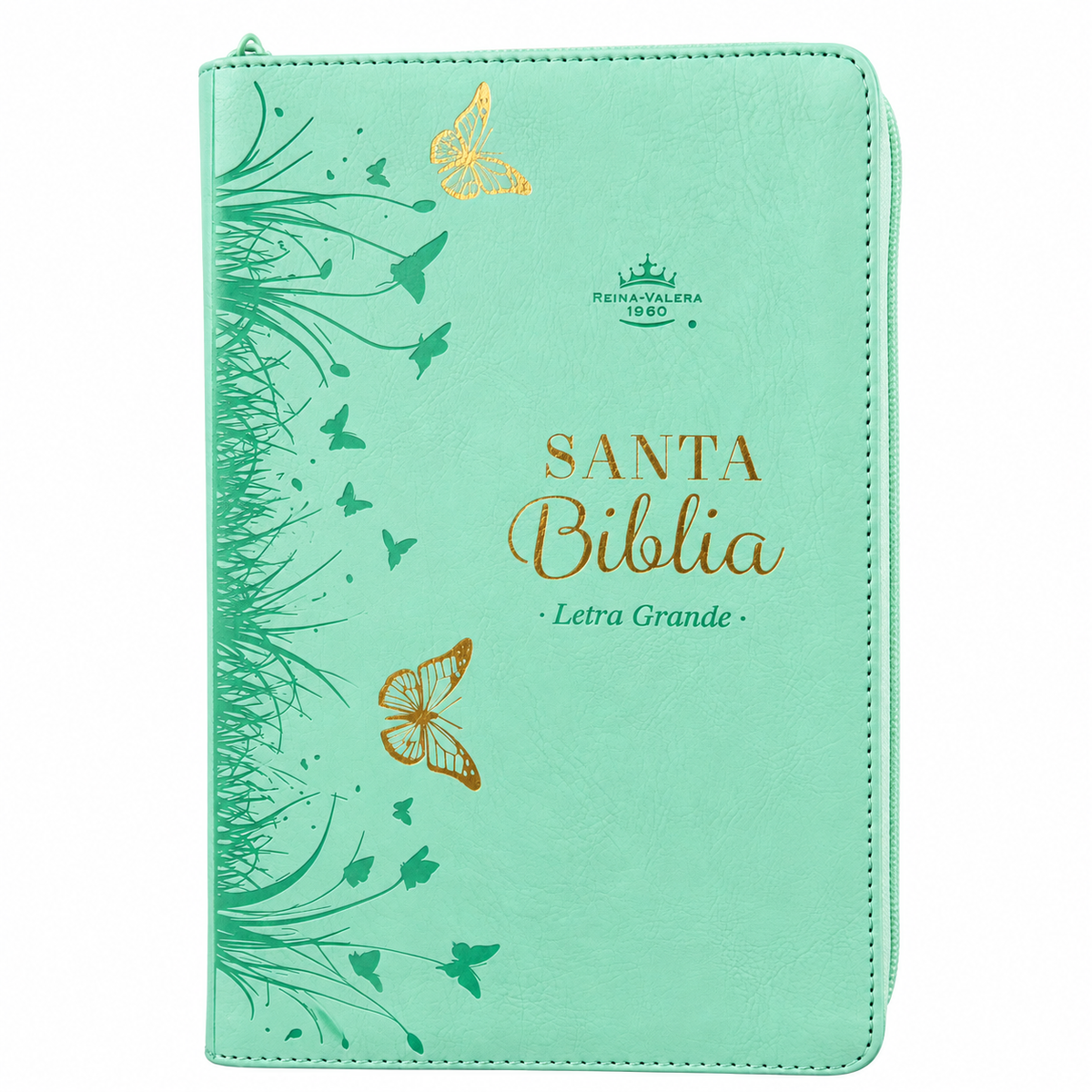 Biblia RVR60 de Obsequios y premios Turquesa Mariposas con cierre