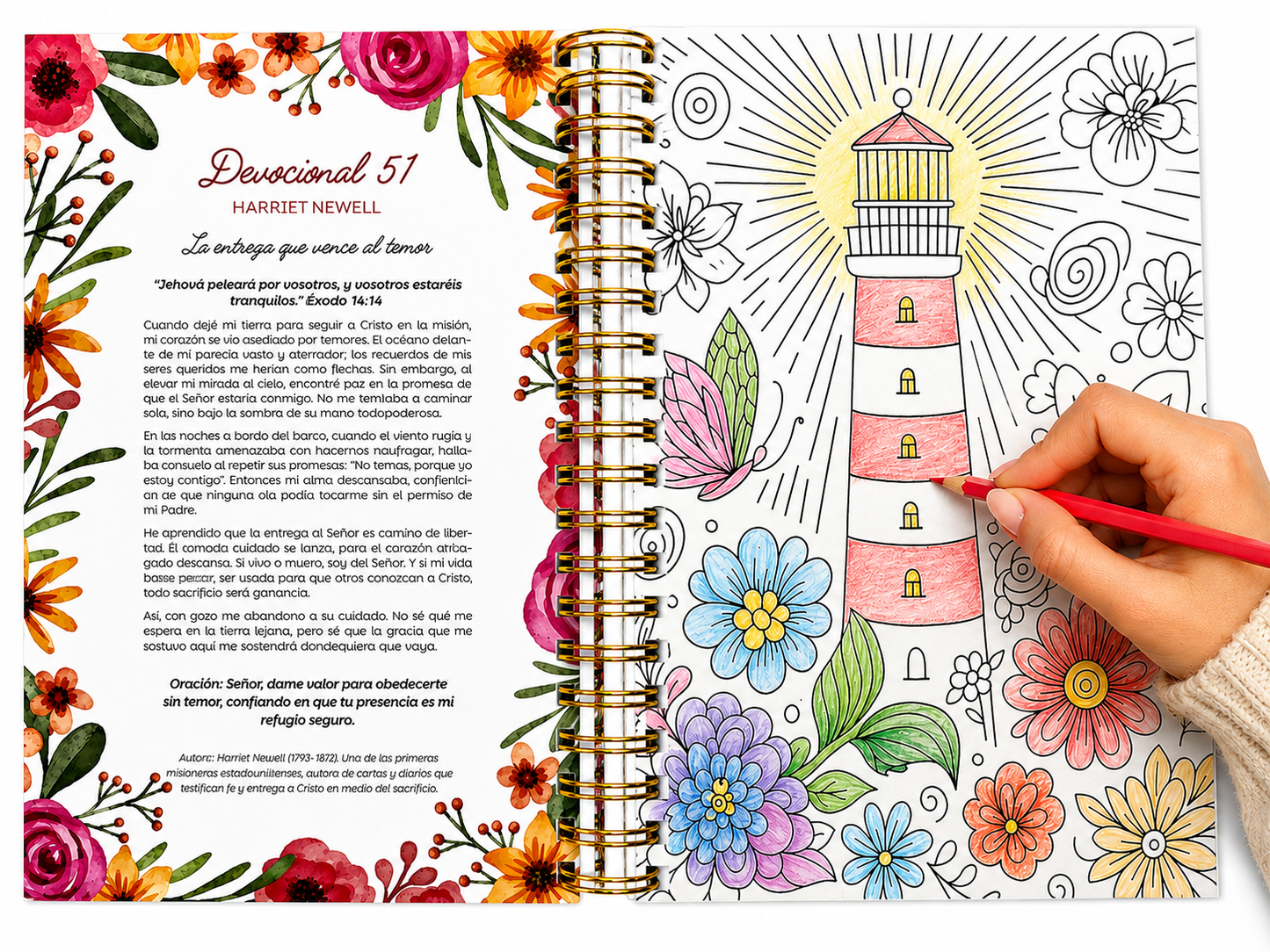 100 devocionales para colorear: De Mujer a mujer