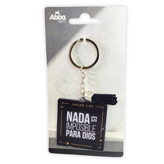 Llavero acrílico con Tassel. Nada es Imposible - The Perfect Gift