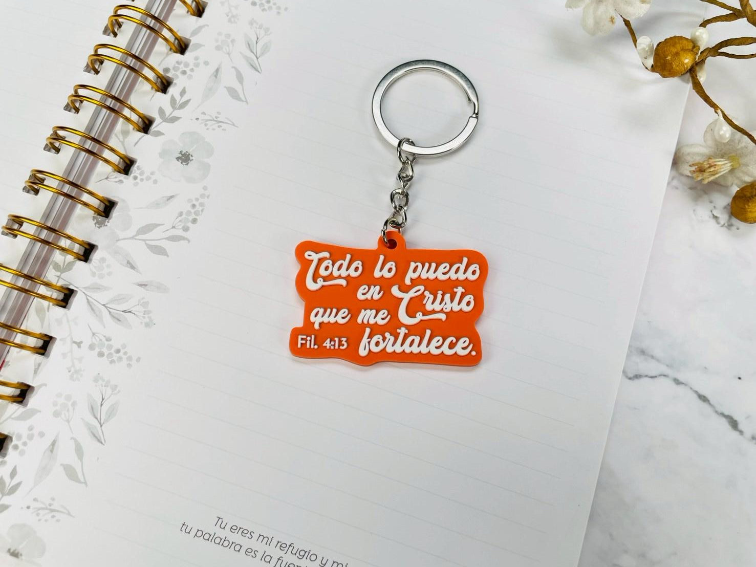 Llavero Caucho | Todo lo puedo en Cristo que me Fortalece - The Perfect Gift