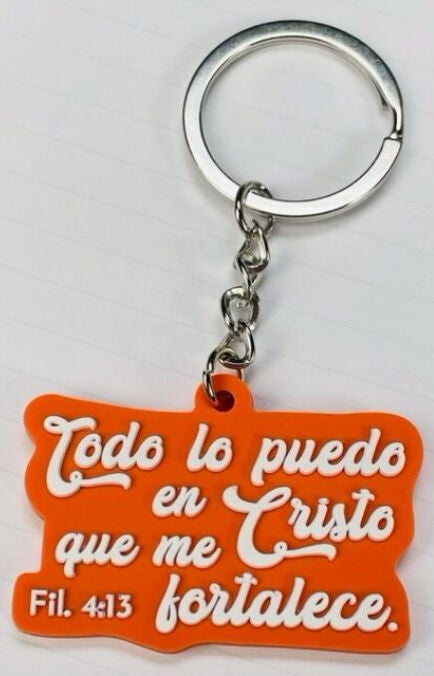Llavero Caucho | Todo lo puedo en Cristo que me Fortalece - The Perfect Gift