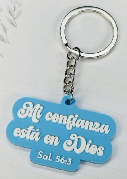 Llavero Caucho | Mi Confianza esta en Dios - The Perfect Gift