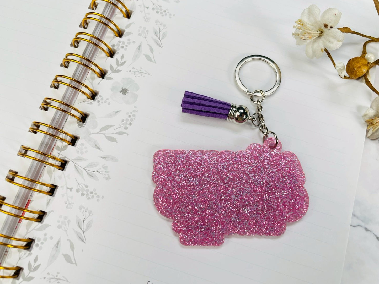 Llavero Caucho con Brillantina | Alegrense siempre en el Señor - The Perfect Gift