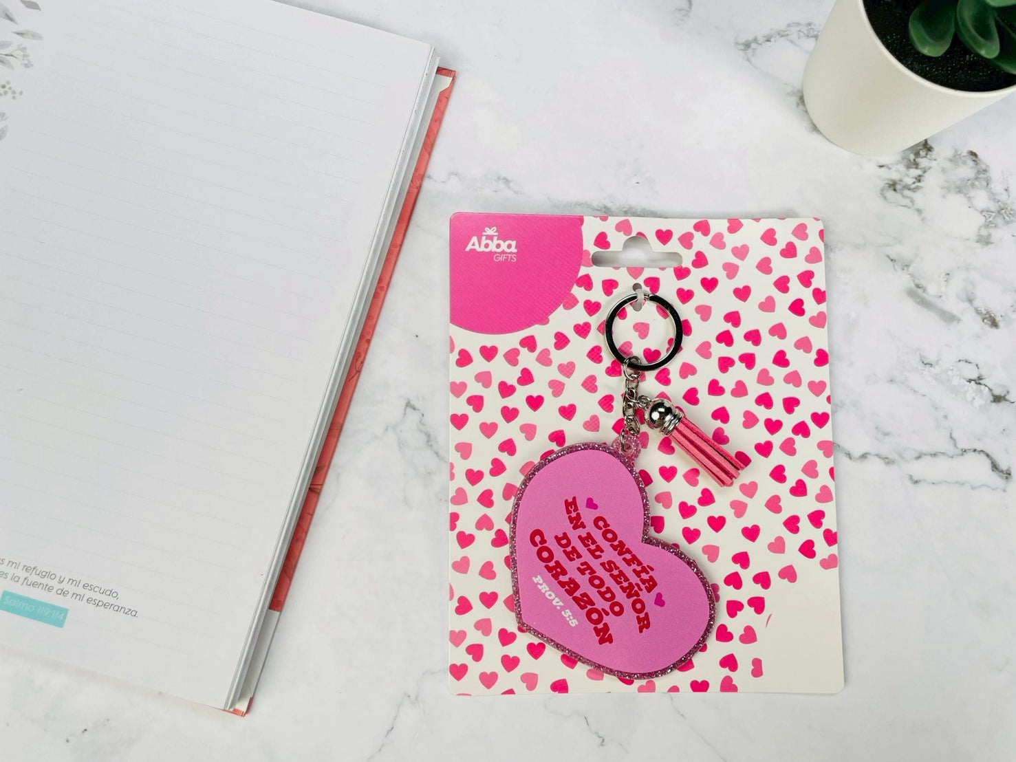 Llavero Caucho con Brillantina | Confia en el Señor - The Perfect Gift