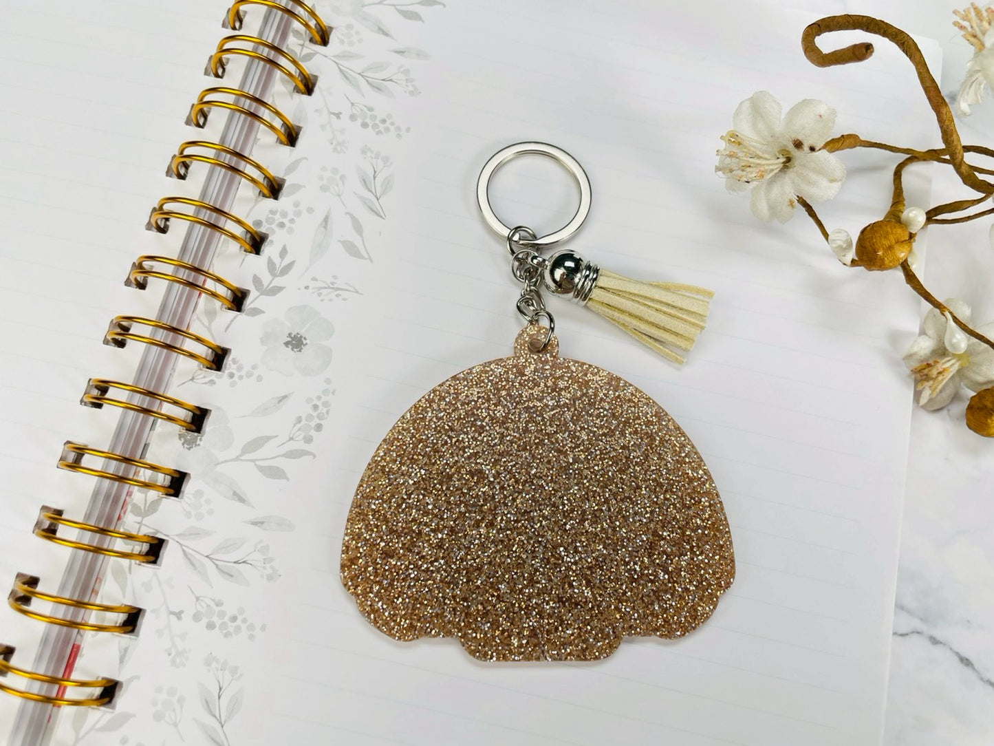 Llavero Caucho con Brillantina | Pon tu esperanza en el Señor - The Perfect Gift