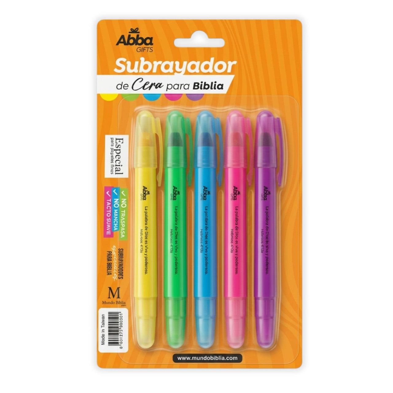 Subrayadores de Cera para Biblia: Paquete de 5 - The Perfect Gift