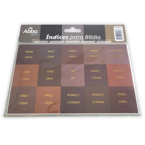 Índices para Biblias tonos Marrones con letras grandes doradas - The Perfect Gift
