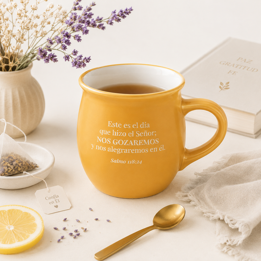 Taza Colección Victoria. Este es el día. Salmo 118:24 - The Perfect Gift
