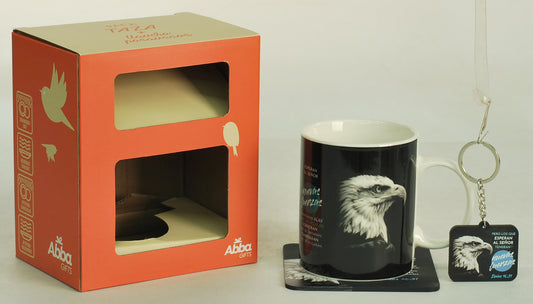 Pack Taza, Llavero, y Posavasos / Nuevas Fuerzas - Isaias 40:31 - The Perfect Gift