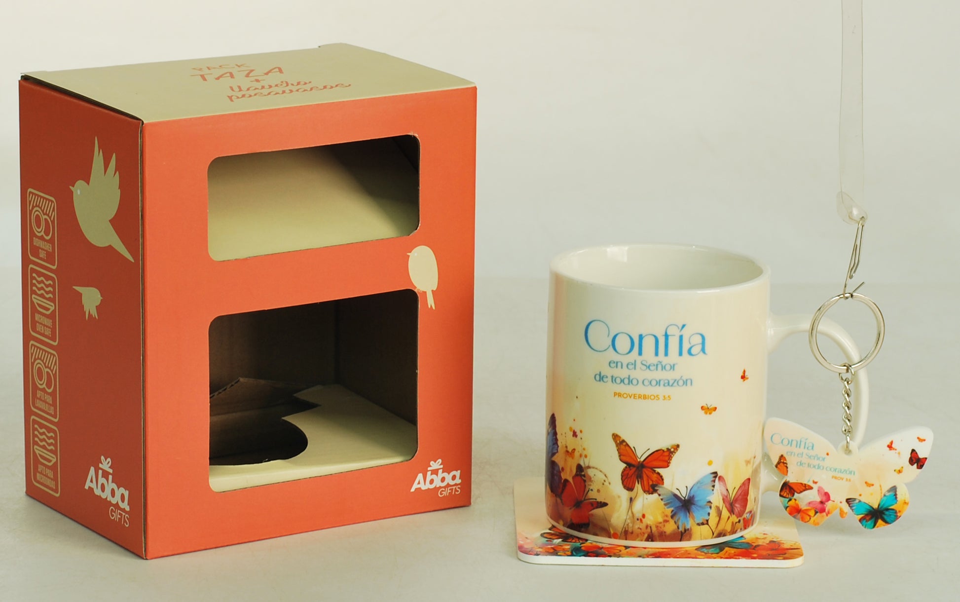 Pack Taza, Llavero, y Posavasos / Confia - Proverbios 3:5 - The Perfect Gift