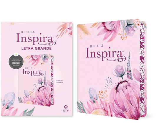Biblia Inspira NTV, letra grande con Filament (SentiPiel, Primaveral) (Spanish Edition), Tyndale - The Perfect Gift