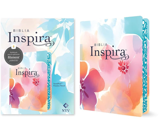 Biblia Inspira NTV con Filament (SentiPiel, Paraíso floral) (Spanish Edition), Tyndale - The Perfect Gift