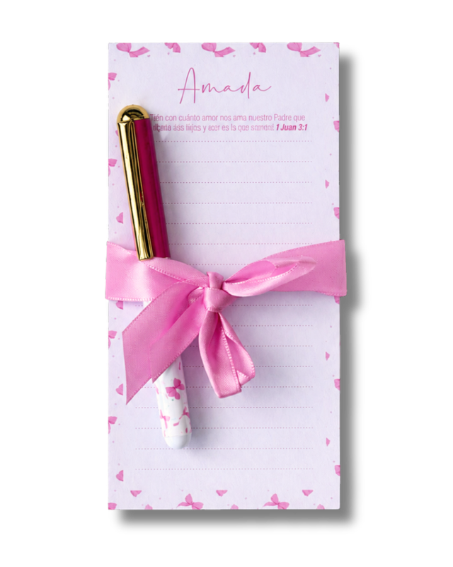 Notepad y Boligrafo- Amada - The Perfect Gift