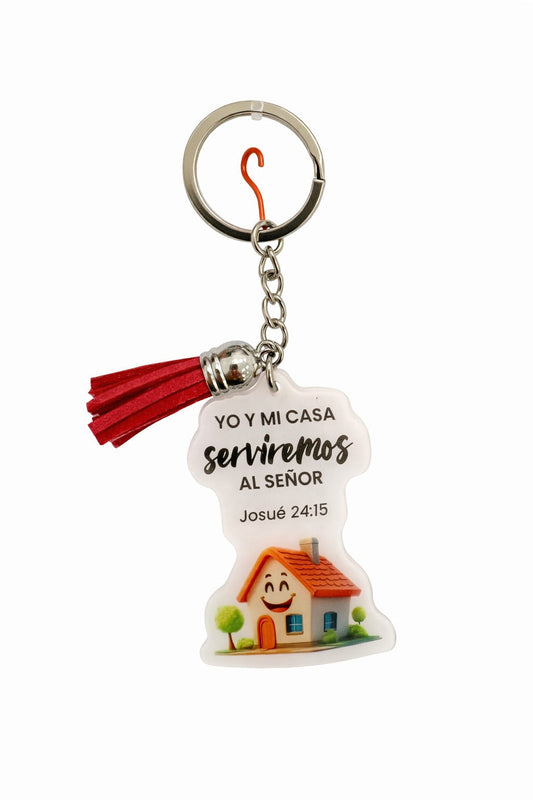 Llavero acrílico con Tassel. Yo y mi casa - The Perfect Gift