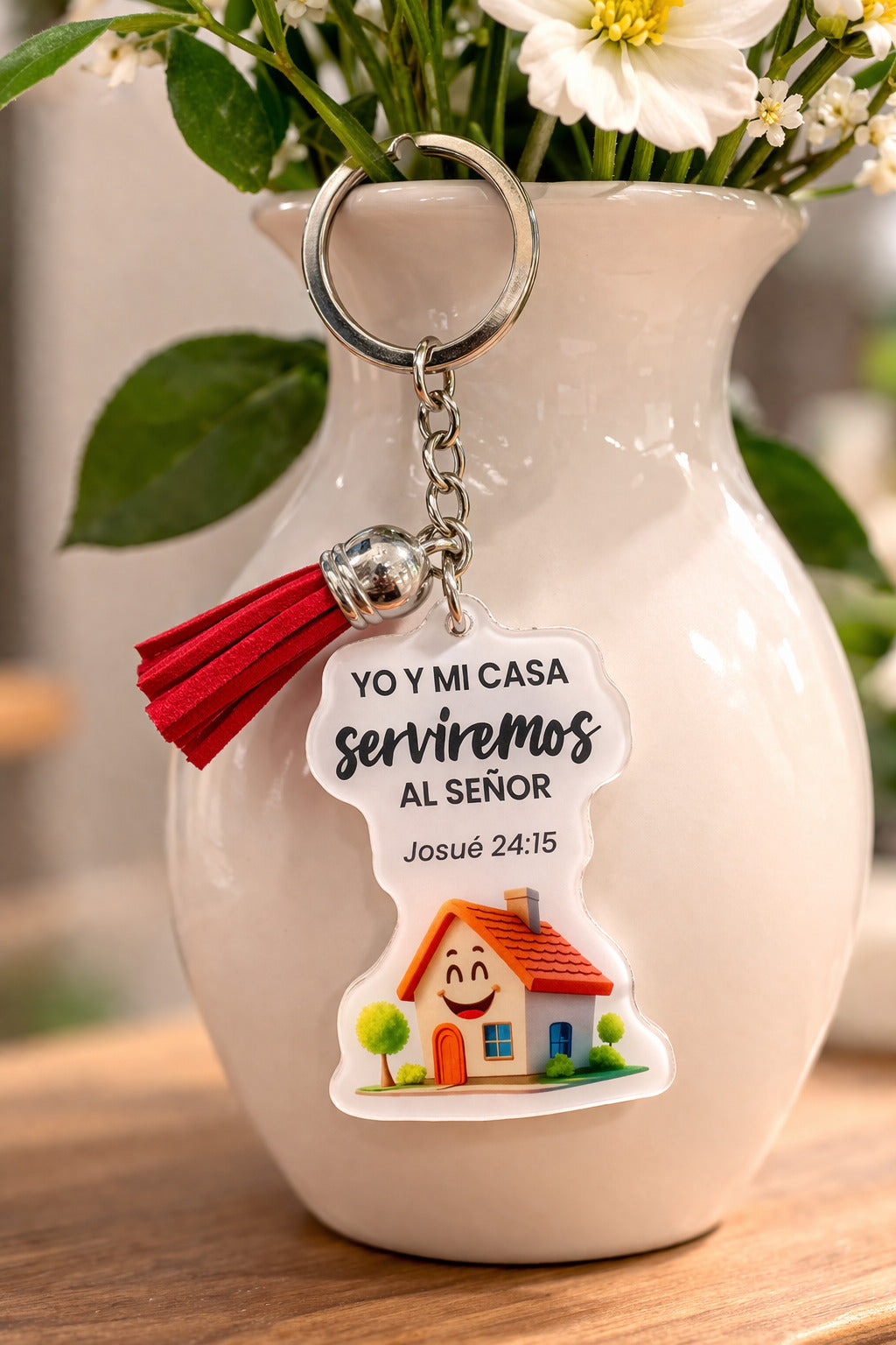 Llavero acrílico con Tassel. Yo y mi casa - The Perfect Gift