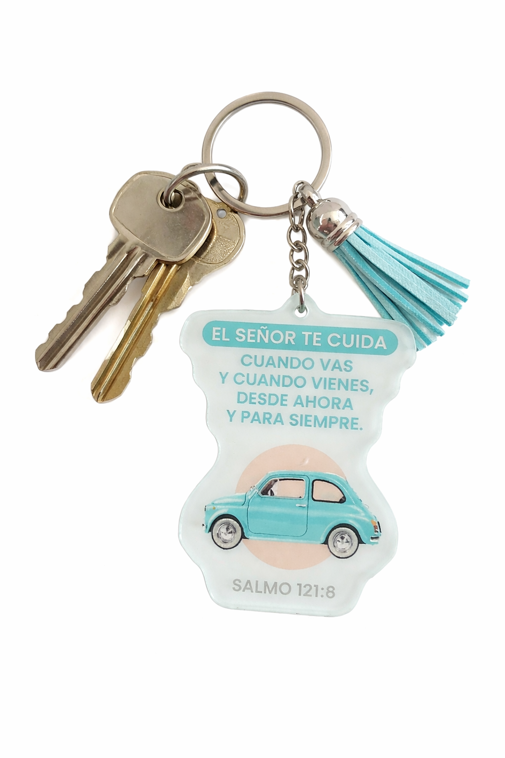 Llavero acrílico con Tassel. El Señor te cuida - The Perfect Gift