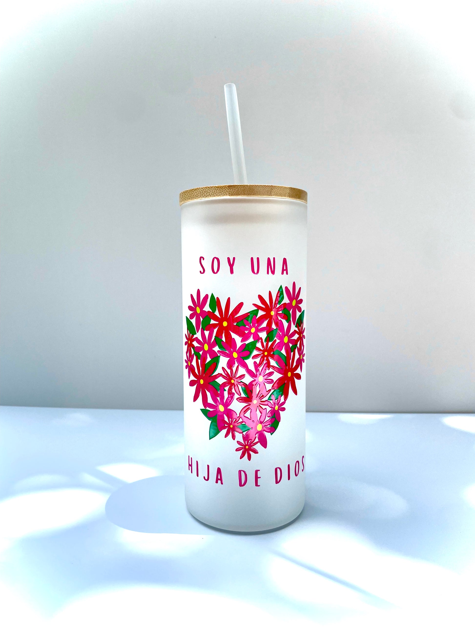 Vaso de Vidrio Blanco - Soy una Hija de Dios - The Perfect Gift