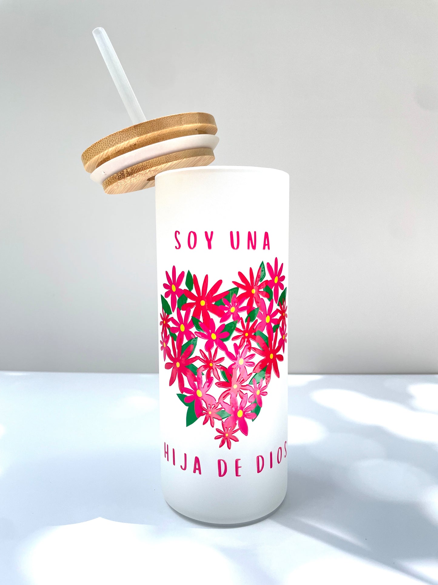 Vaso de Vidrio Blanco - Soy una Hija de Dios - The Perfect Gift