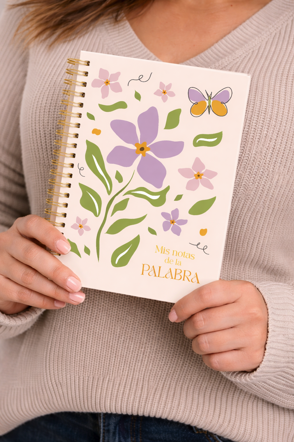 Libreta para Notas - Mis notas de la palabra - Flor Lila - The Perfect Gift