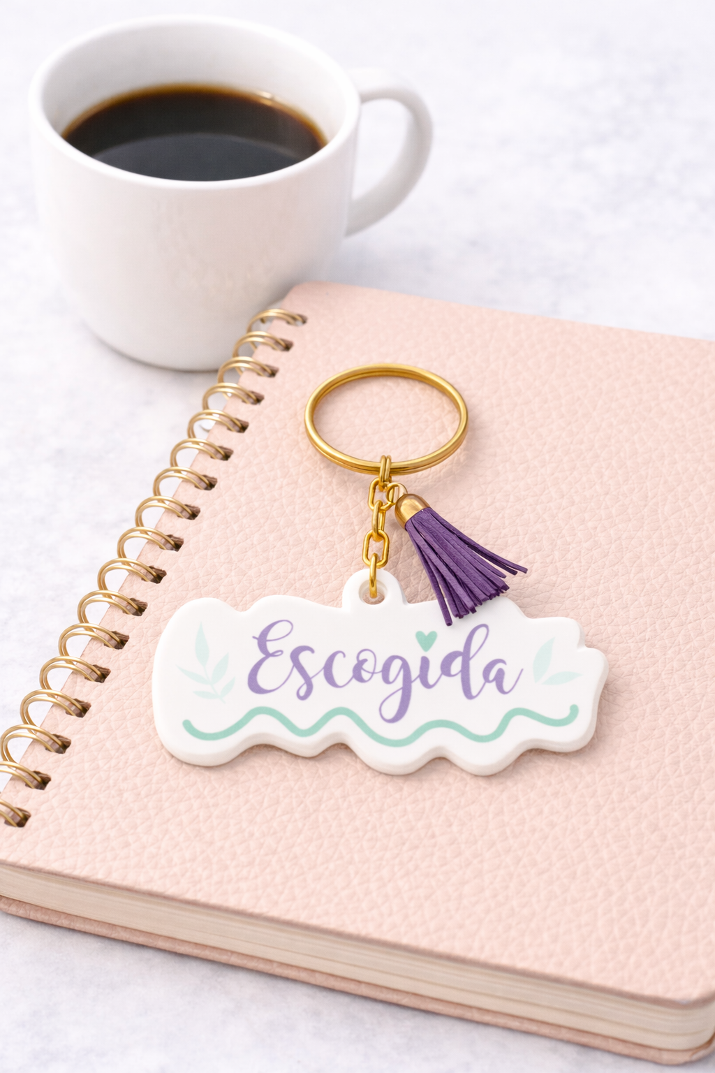 Llavero Acrilico con Tassel - Escogida - The Perfect Gift