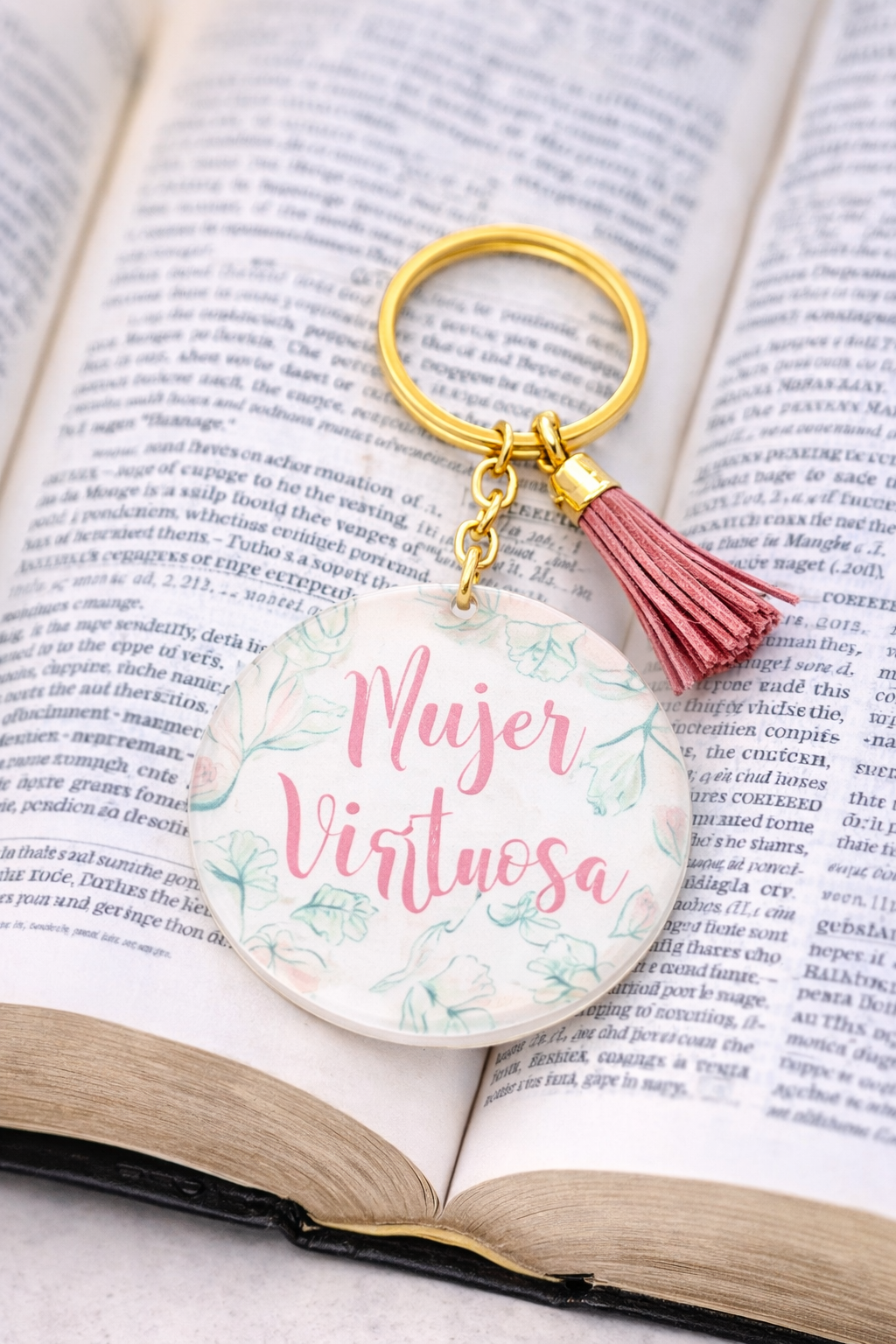 Llavero Acrilico con Tassel - Mujer Virtuosa - The Perfect Gift