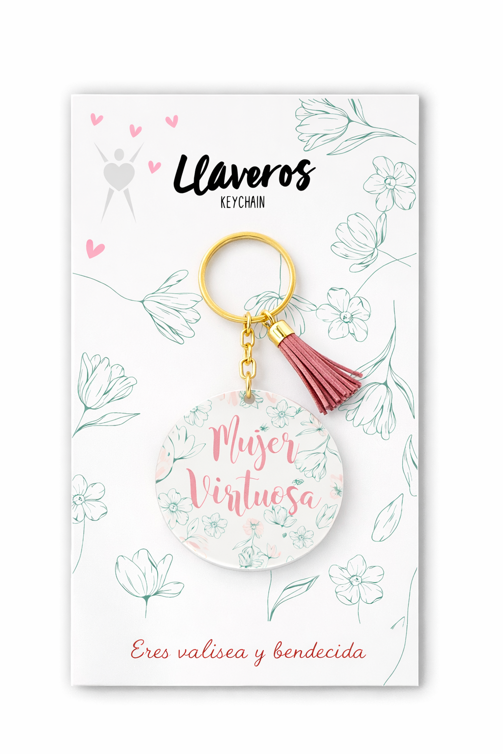 Llavero Acrilico con Tassel - Mujer Virtuosa - The Perfect Gift