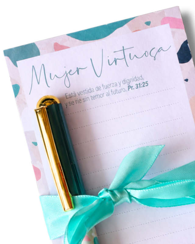 Notepad y Boligrafo- Mujer Virtuosa - The Perfect Gift