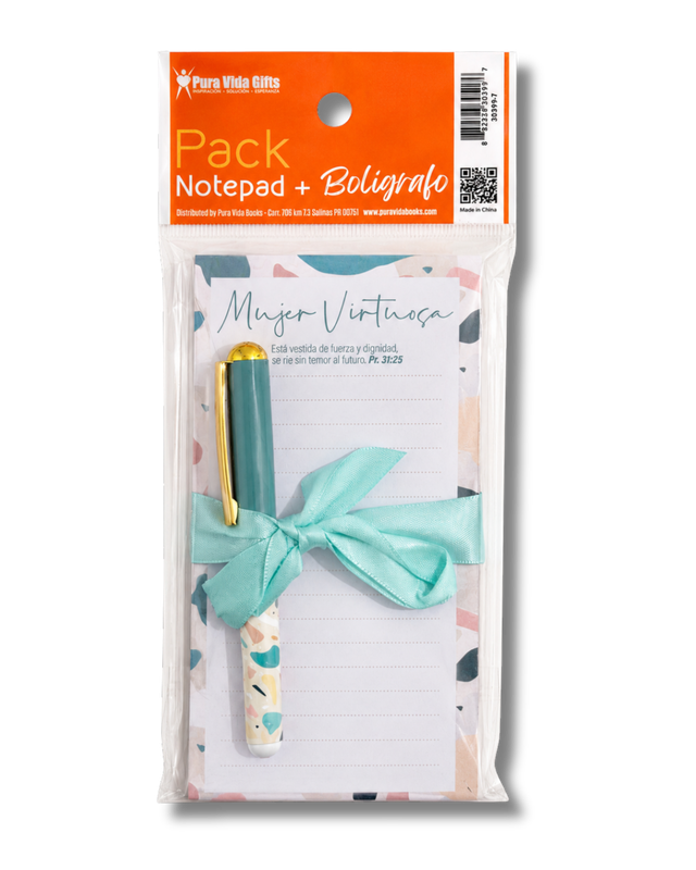 Notepad y Boligrafo- Mujer Virtuosa - The Perfect Gift
