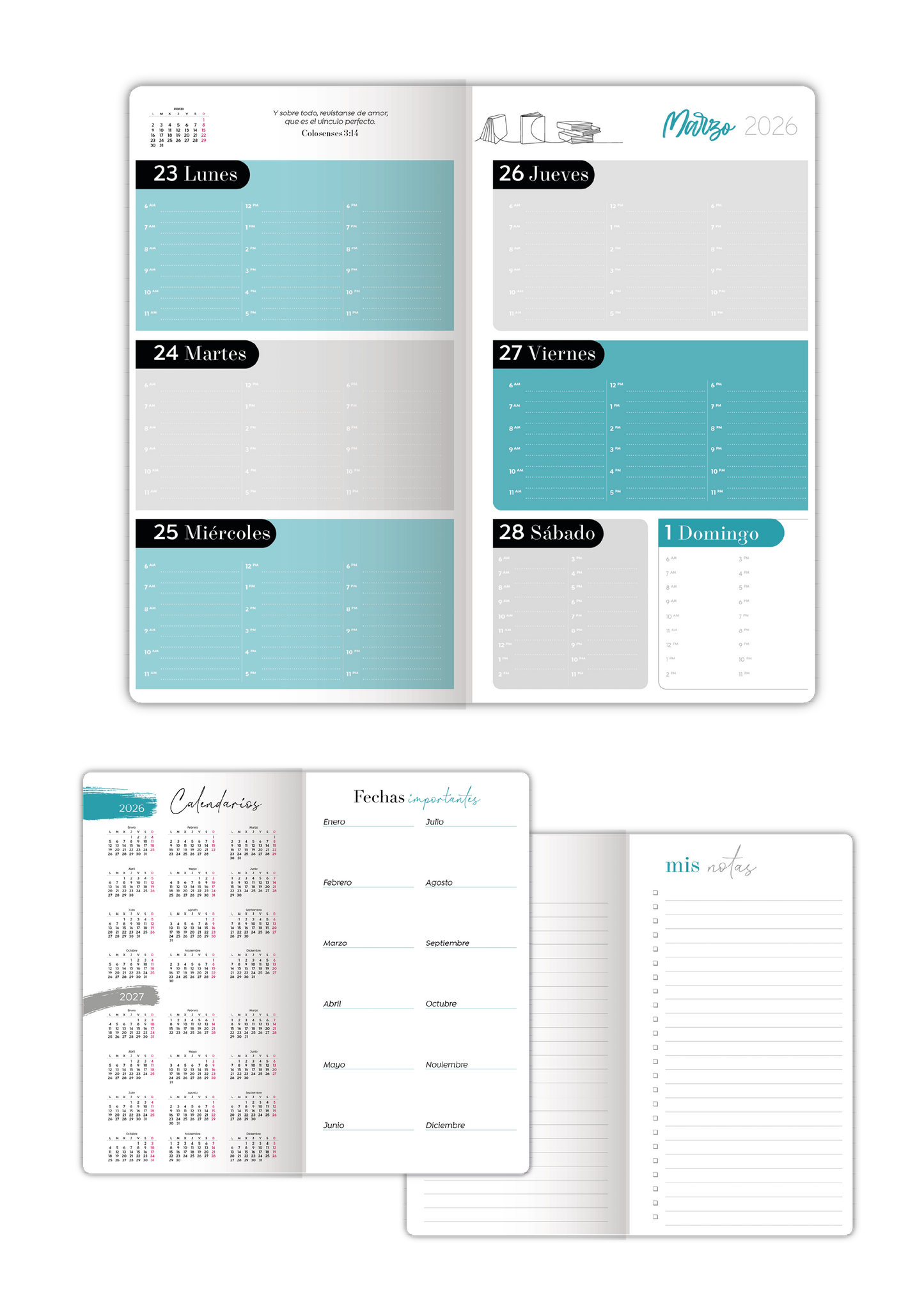 Display Agendas Pocket 2026 - 60 unidades - The Perfect Gift