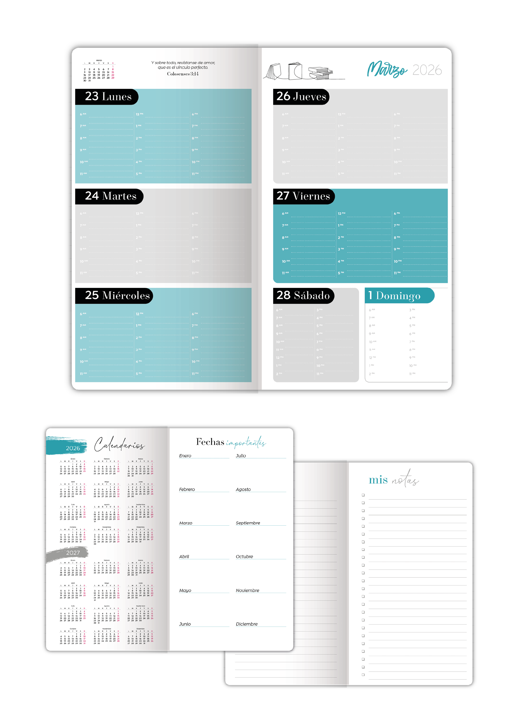 Display Agendas Pocket 2026 - 60 unidades - The Perfect Gift