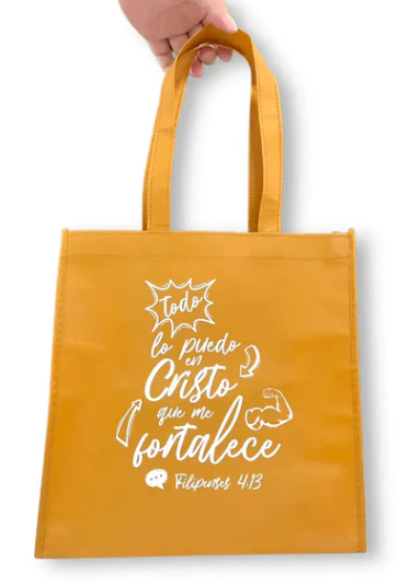 Todo Lo Puedo - Bolsa Tote Bag - Naranja - The Perfect Gift