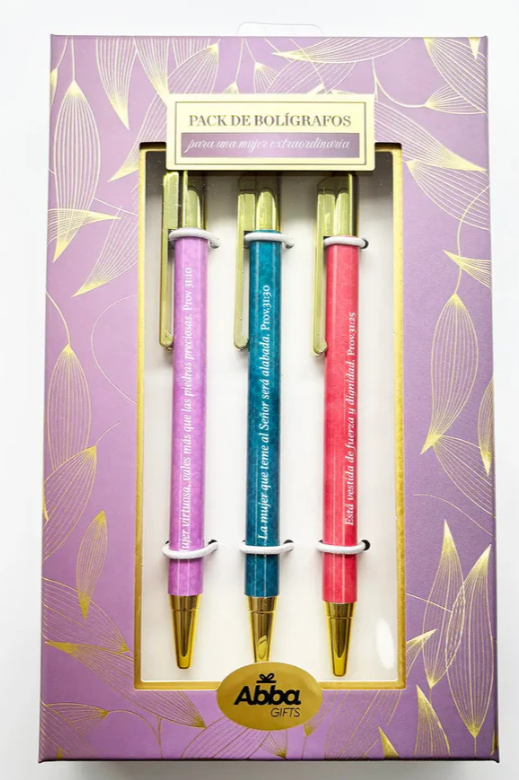 Pack 3 bolígrafos de lujo | Mujer extraordinaria - The Perfect Gift