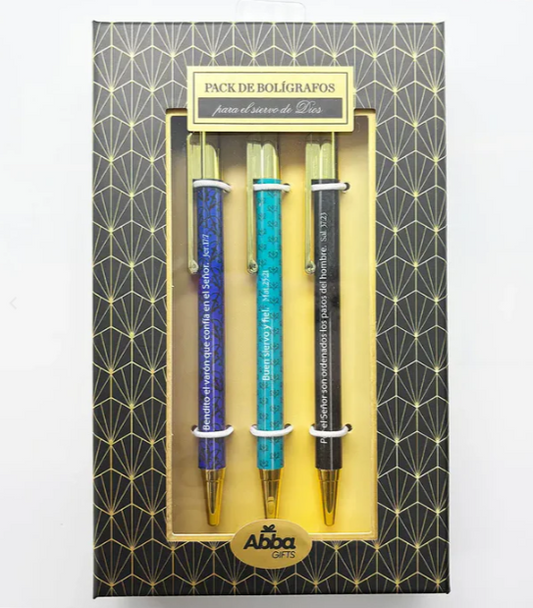 Pack 3 bolígrafos de lujo | Siervo de Dios - The Perfect Gift