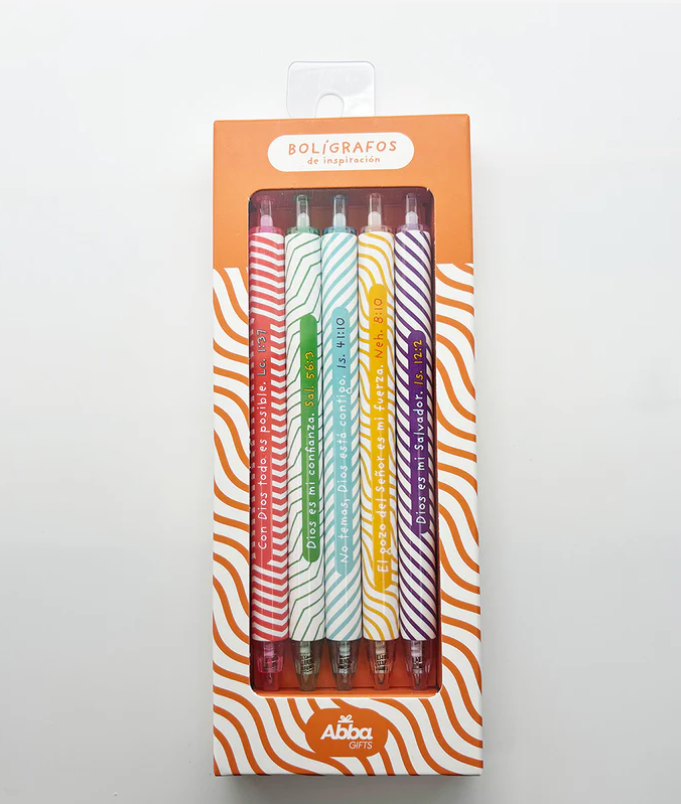 Pack 5 bolígrafos en caja| Inspiración - The Perfect Gift