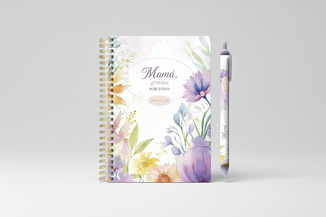 Pack libreta anillada con bolígrafo. Mamá 2 - The Perfect Gift