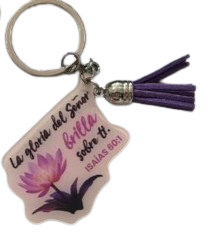 Llavero acrílico con Tassel. La Gloria del Señor - The Perfect Gift