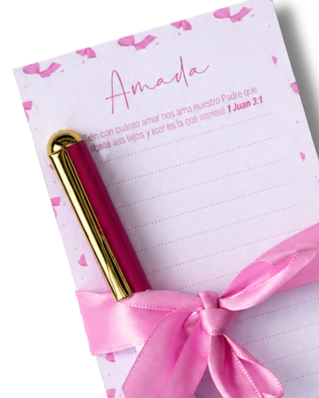 Notepad y Boligrafo- Amada - The Perfect Gift