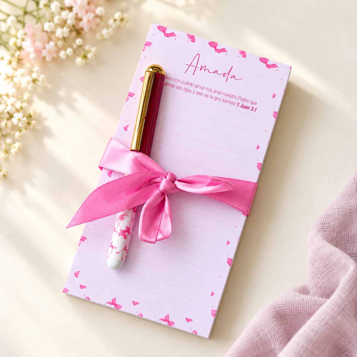 Notepad y Boligrafo- Amada - The Perfect Gift