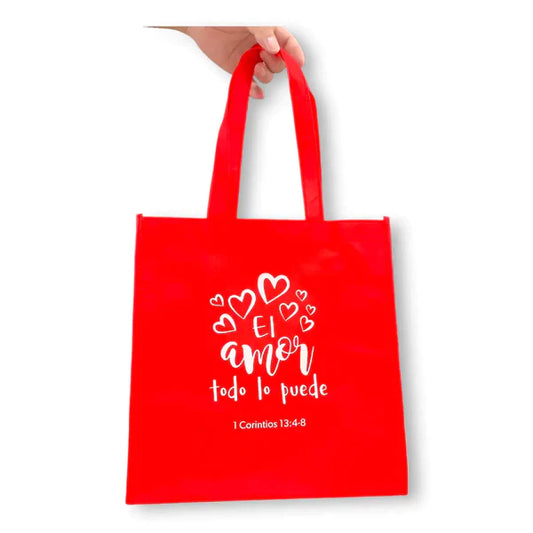 Bolsa de Tela Tote Bag Roja - El Amor - The Perfect Gift