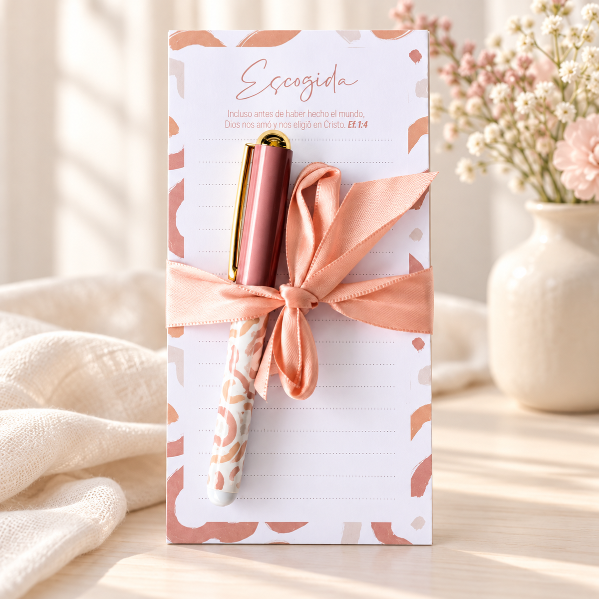 Notepad y Boligrafo- Escogida - The Perfect Gift
