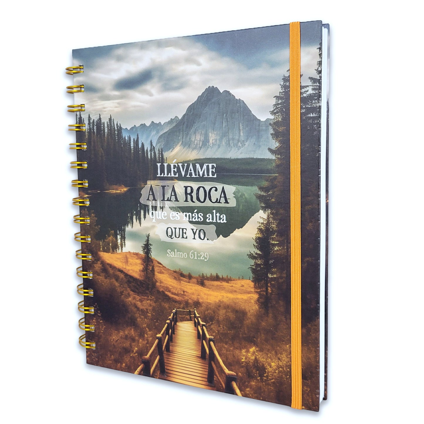 Journal Espiral con Elastico: Llevame a la Roca - The Perfect Gift