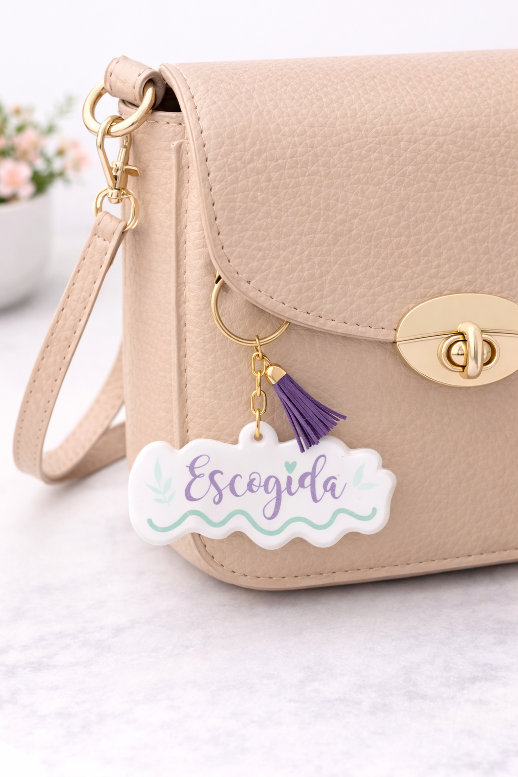 Llavero Acrilico con Tassel - Escogida - The Perfect Gift
