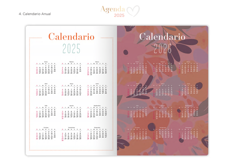 Agenda 2025 | Floral Rosada Tapa Dura - The Perfect Gift