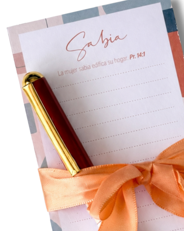 Notepad y Boligrafo - Sabia - The Perfect Gift
