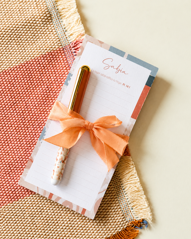 Notepad y Boligrafo - Sabia - The Perfect Gift