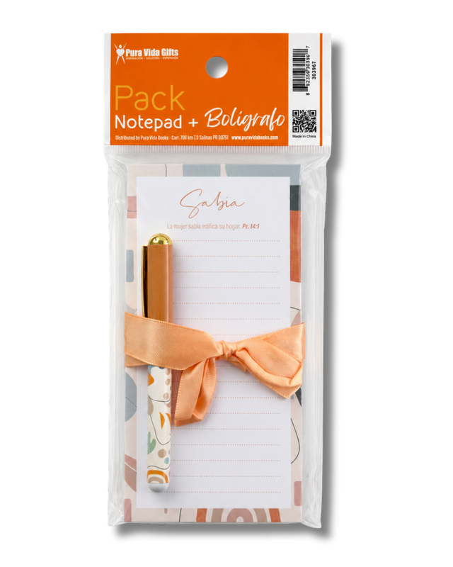 Notepad y Boligrafo - Sabia - The Perfect Gift