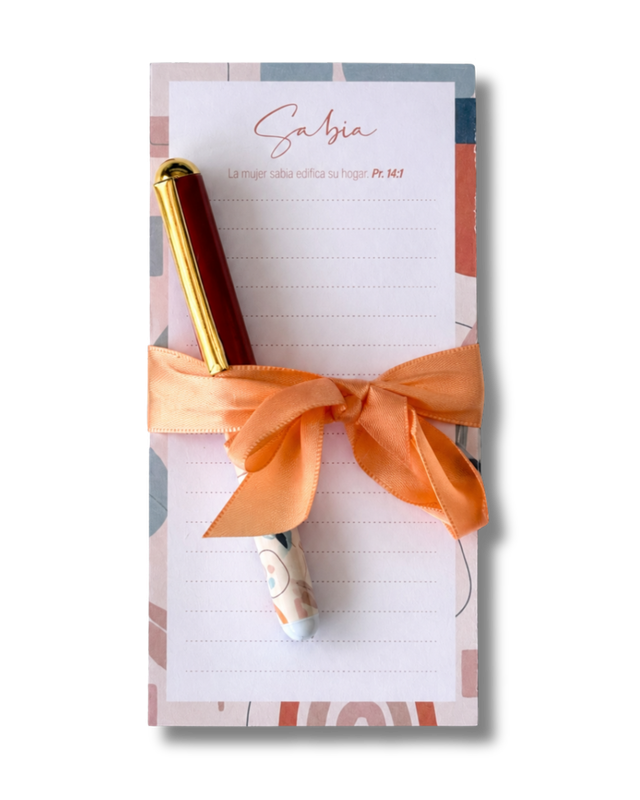 Notepad y Boligrafo - Sabia - The Perfect Gift