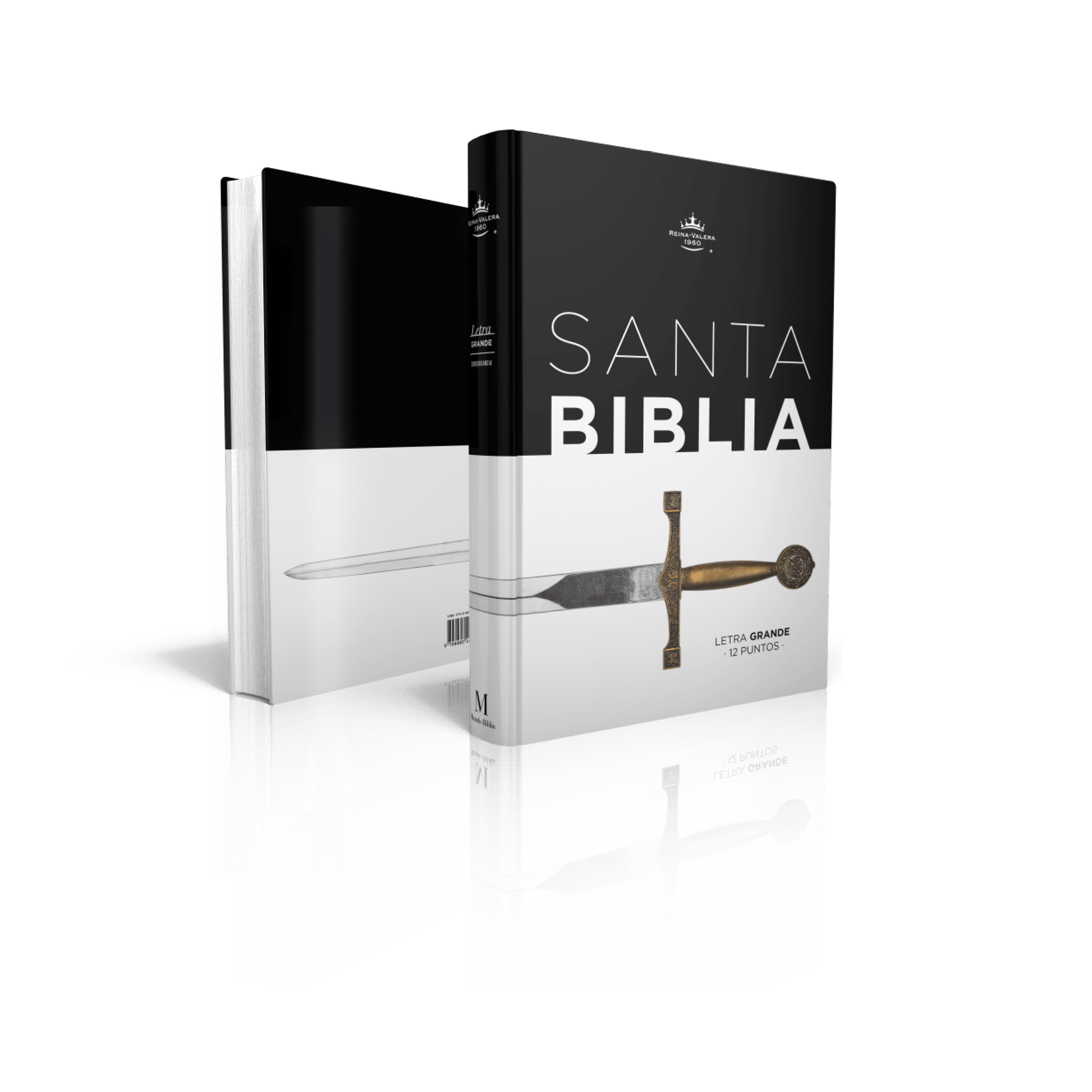 Biblia Reina Valera 1960 Eco-Flex Blanco/Negro con Espada - The Perfect Gift